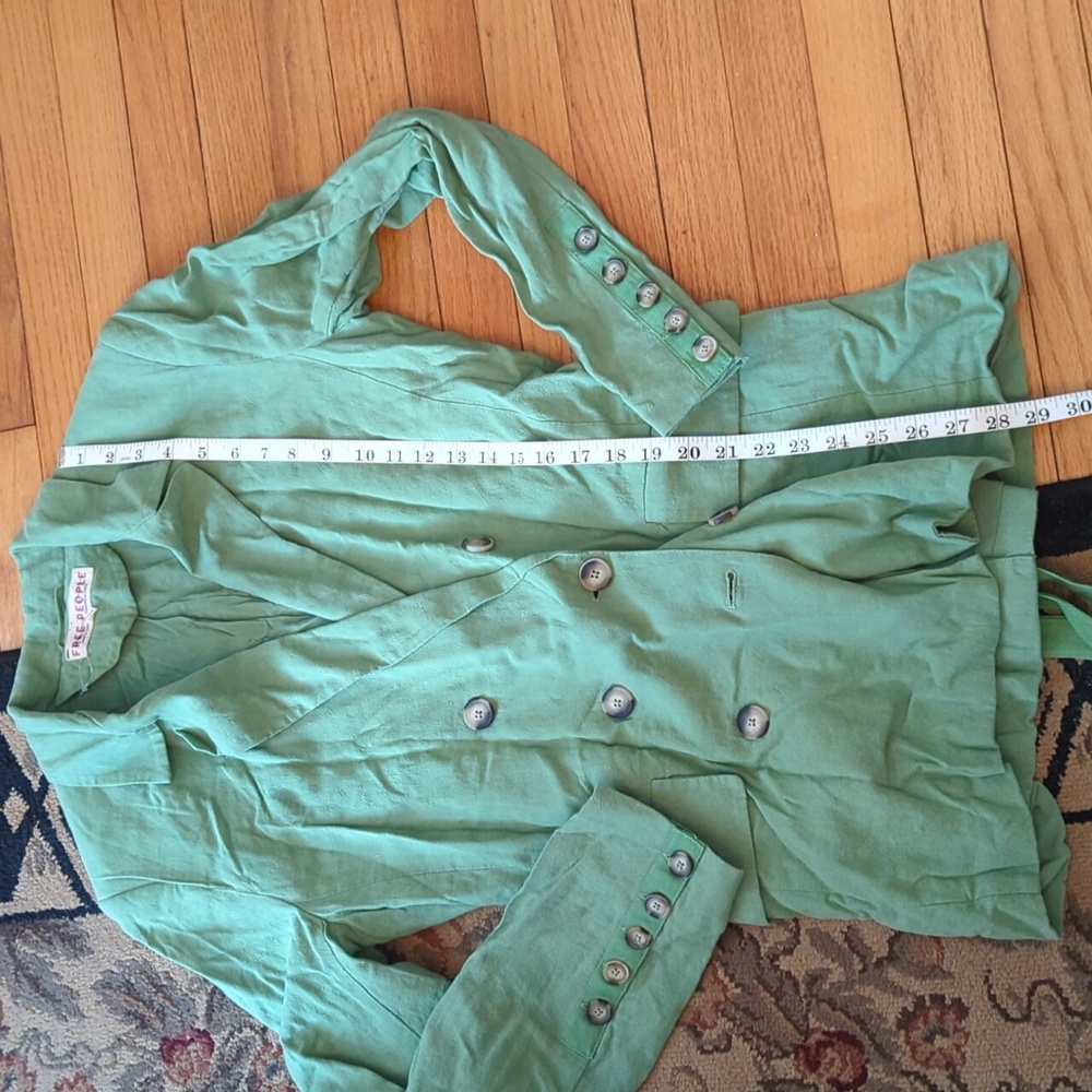 NWOT Free People Olivia blazer in green size small - Picture 4 of 8